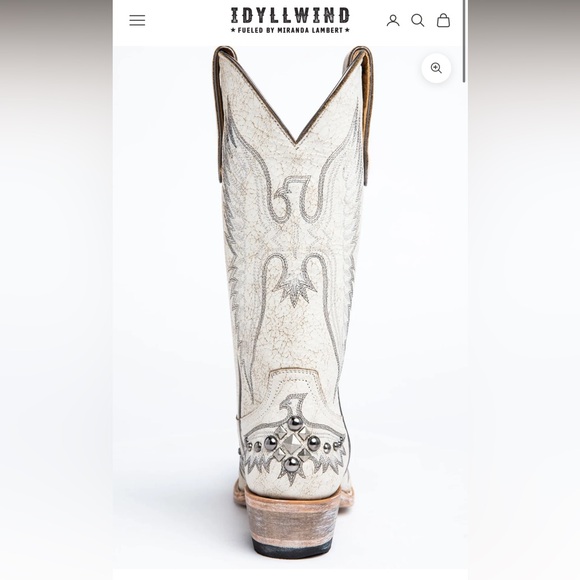 Idyllwind Miranda Lambert White Western Boots size 8 - Picture 5 of 14